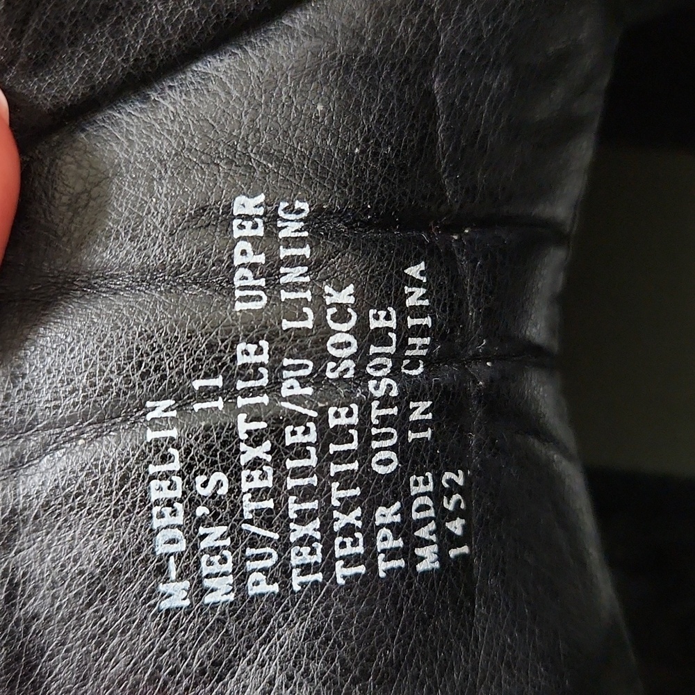 Steve Madden Black Boots Deelin Sz 11 Side Zipper & Lace Up - Picture 5 of 13